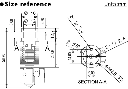 3D打印机挤出机Hotend Red Lizard K1缩略图